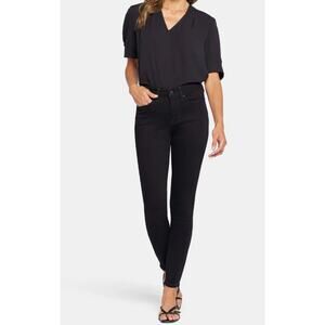 NYDJ Seamless High Rise Ami Skinny Jeans Black Color Size 10 A612012